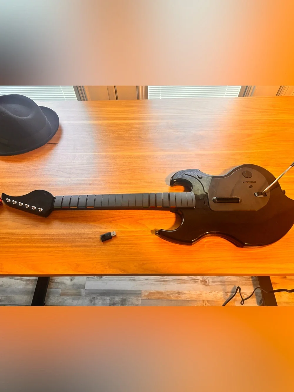 Wireless Black Guitar Controller (Console Rhythm Game)